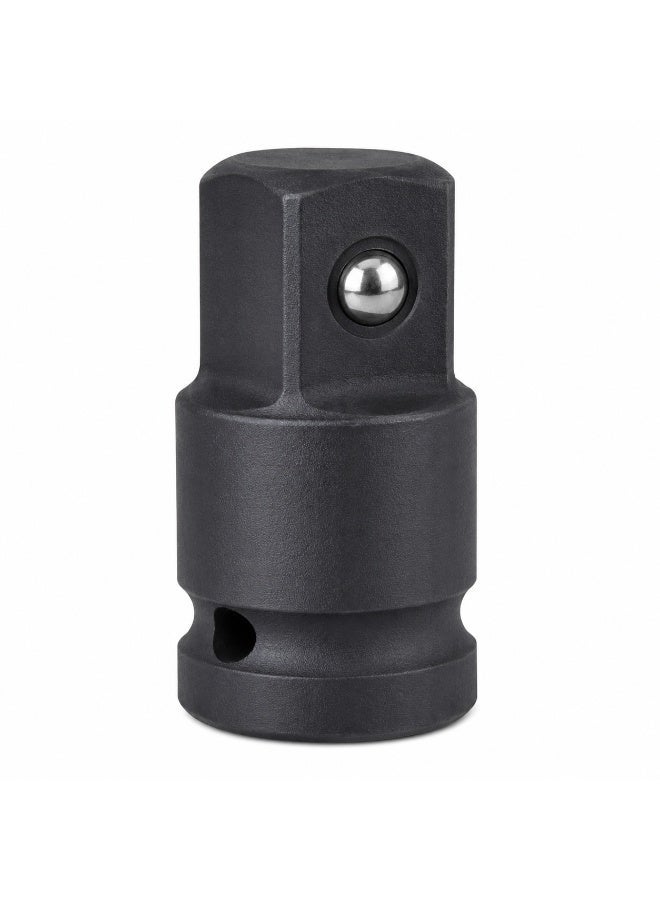 1/2 Inch Female to 3/4 Inch Male Impact Socket Adapter, Cr-Mo Steel Square Drive Converter for Ratchet, Breaker Bar and Impact Wrench - Image 1