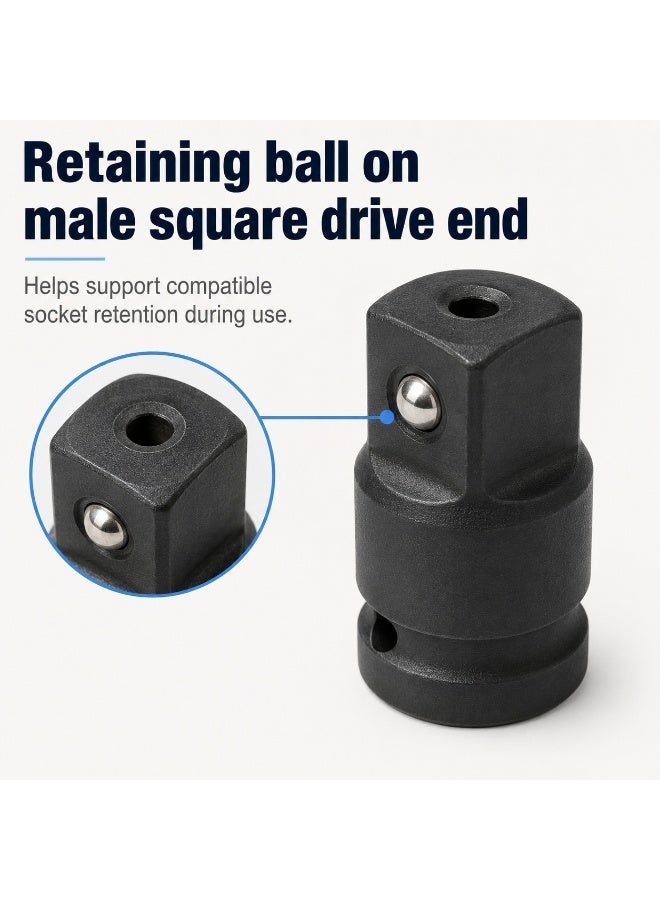 1/2 Inch Female to 3/4 Inch Male Impact Socket Adapter, Cr-Mo Steel Square Drive Converter for Ratchet, Breaker Bar and Impact Wrench - Image 4