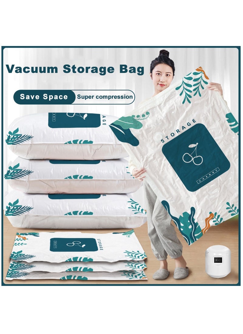 Arabest Vacuum Storage Bag, Reusable Sealer Vacuum Bag with Electric Pump, Vacuum Compression Bag for Clothes, Quilt, Pillow (2PCS Small, 2PCS Medium, 2PCS Large, 2PCS Jumbo)  - Image 1