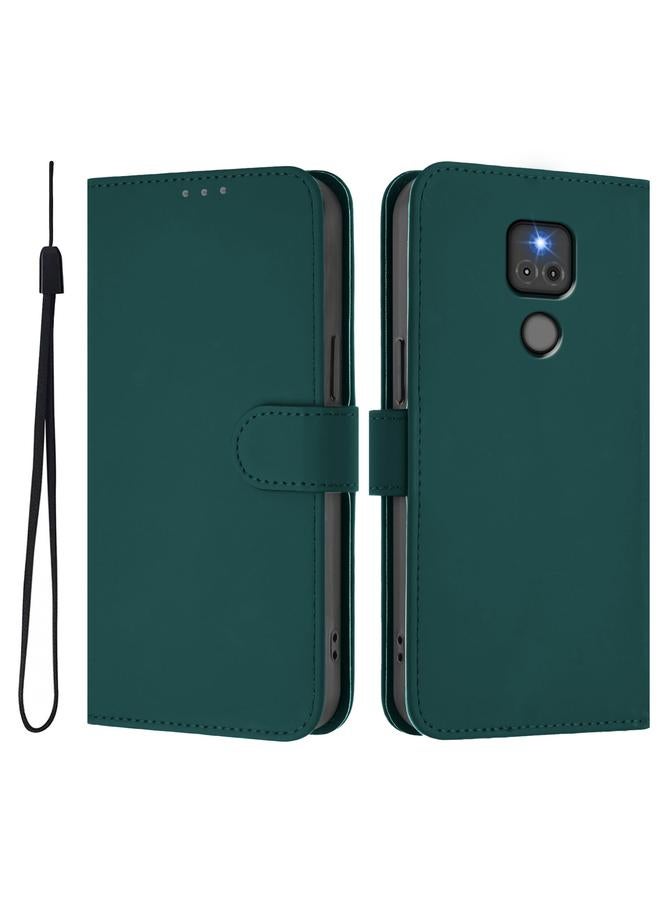 اس-توب جراب لهاتف Motorola Moto G Play 2021 مصنوع من الجلد بلون سادة مع حبل تعليق - Image 2