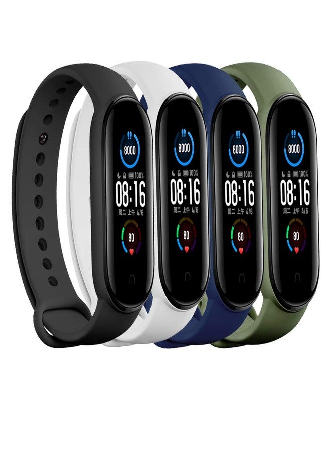 أحزمة بديلة من السيليكون الناعم والمرن من LeongLzt (عبوة من 4/5/8 أحزمة) لساعات Xiaomi Mi 5/6/7 وAmazfit Band 5/6 الذكية، مناسبة للرجال والنساء. - Image 1