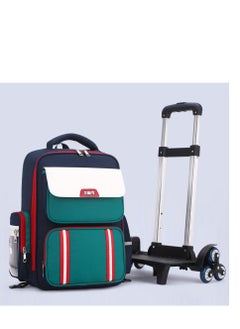 Golden Rolling Backpack Travel Trolly BookBag School Wheeled Backpack for Boys Girls Kids Luggage School Bag with Wheels Trolley Backpack  - Image 3
