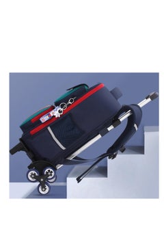 Golden Rolling Backpack Travel Trolly BookBag School Wheeled Backpack for Boys Girls Kids Luggage School Bag with Wheels Trolley Backpack  - Image 4