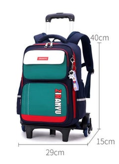 Golden Rolling Backpack Travel Trolly BookBag School Wheeled Backpack for Boys Girls Kids Luggage School Bag with Wheels Trolley Backpack  - Image 2
