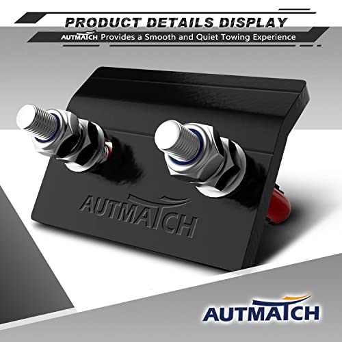 AUTMATCH Hitch Tightener Anti-Rattle Clamp, Heavy Duty Hitch Stabilizer for 1.25" and 2" Trailer Hitches, Rubber Isolator and Anti-Rust Double Coating Protective, Red & Black - Image 2
