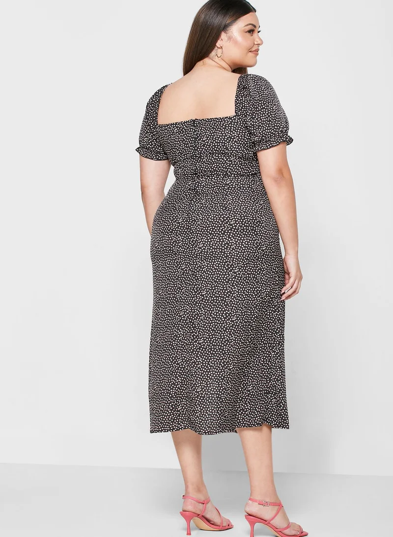 Missguided Curve Spot Print Dress