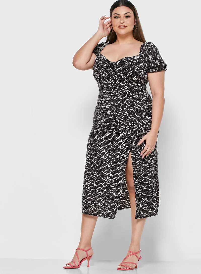 Missguided Curve Spot Print Dress