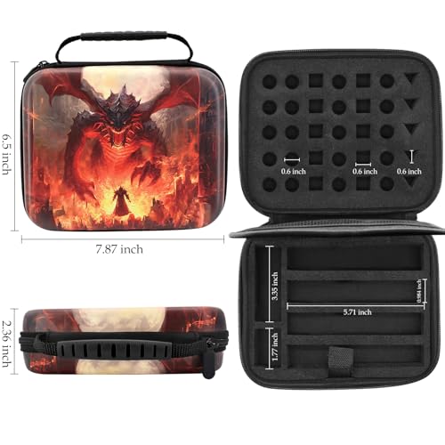 sabermaster Dice Storage Case Dice Bag Dice throne dnd dice tray dice holder dnd dice storage dice case Multifunctional storage Organizer Role Playing Game for Rpg Table Game (A) - Image 2
