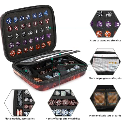 sabermaster Dice Storage Case Dice Bag Dice throne dnd dice tray dice holder dnd dice storage dice case Multifunctional storage Organizer Role Playing Game for Rpg Table Game (A) - Image 5