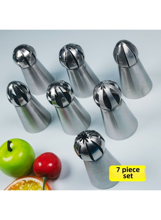 Generic 22-piece Spherical Pastry Nozzle Suit Torch Pastry Nozzle Pastry Bag Converter Pastry Suit-Color:1000 Sets-Specifications:7-piece Set  - Image 1