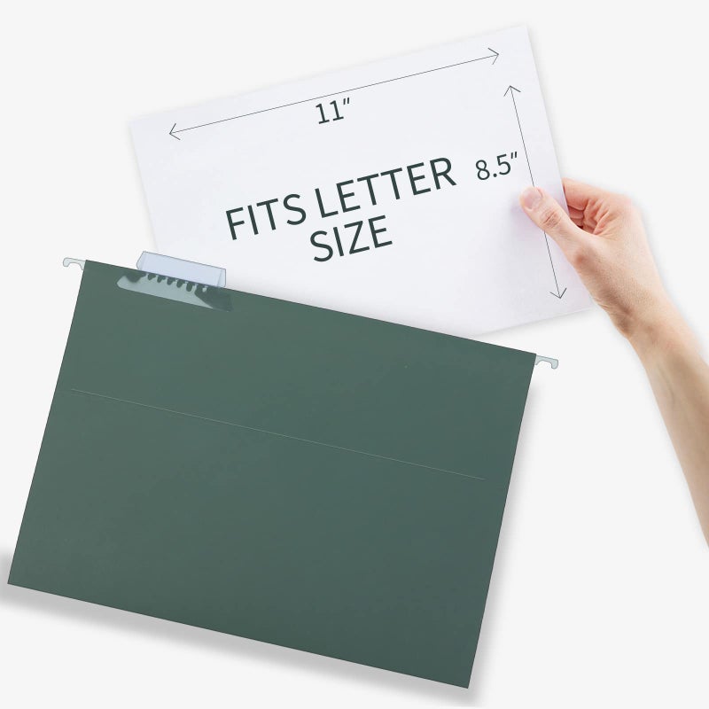 HERKKA Extra Capacity Hanging File Folders, 60 Pack Reinforced Letter Size Hanging Folders with Heavy Duty 3 Inch Expansion, Designed for Bulky Files, Medical Charts, Green - Image 3