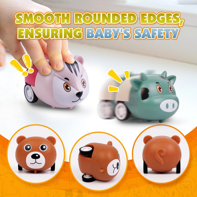 estardaa 36 pcs Animals Pull Back Cars, Mini Vehicles Toy Small Cars Pull Back Racing Vehicles Set, Mini Toy Cars, Carnival Prizes Goodie Bag Stuffers, Mini Car Party Favors for Kids - Image 2