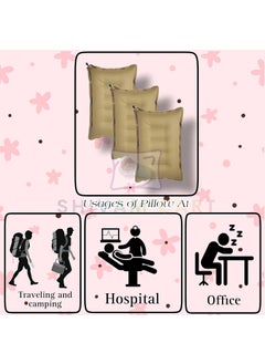 SHIVAM CART SHIVAM CART Inflatable Soft Portable Air Travel Pillow Pack of 1 with an Air Pump for Travelling in Train Bus Camping Hostel and Office Brown  - Image 5