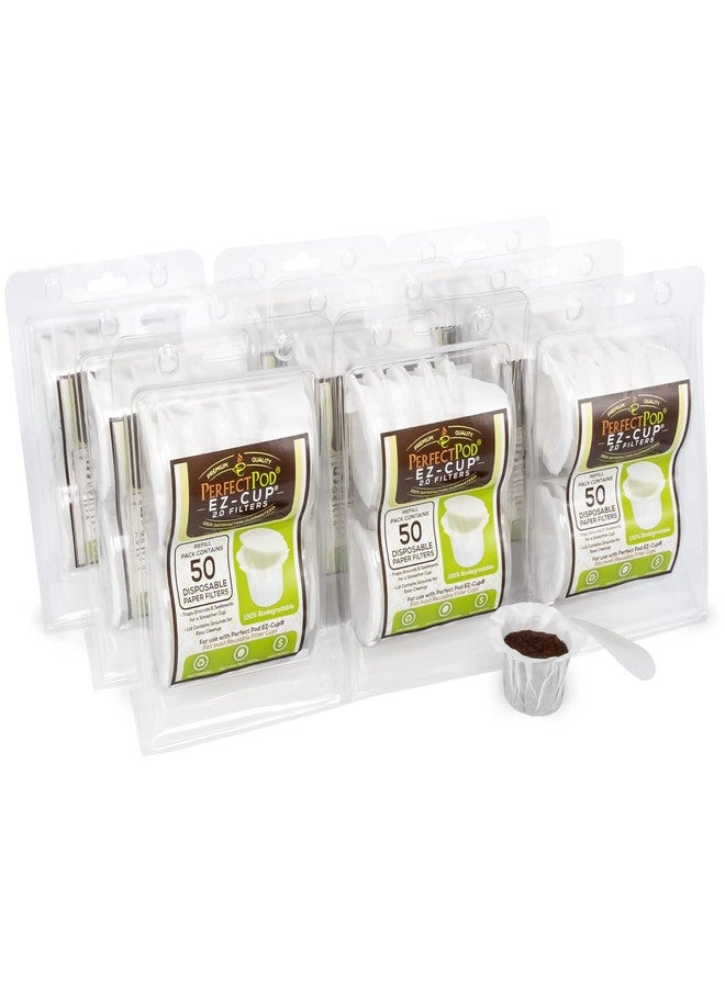 Perfect Pod EZ-Cup Paper Coffee Filters with Patented Lid for Single-Serve Coffee Brewers and Coffee Pods, Compatible with Keurig, 9-Pack (450 Filters) - Image 1