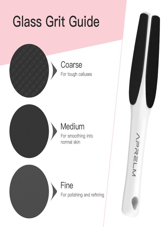 APRELM 3-Sided Nano Glass Foot File, 3-in-1 Coarse/Medium/Fine Foot Callus Remover, Professional Callus Remover for Feet Hard Skin Smooth Polishing (White) - Image 3