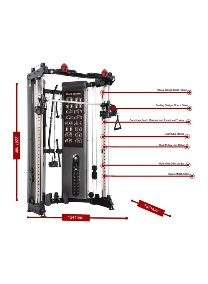 HARLEY FITNESS Fitness Multi-Functional Folding Smith Machine.  - Image 5