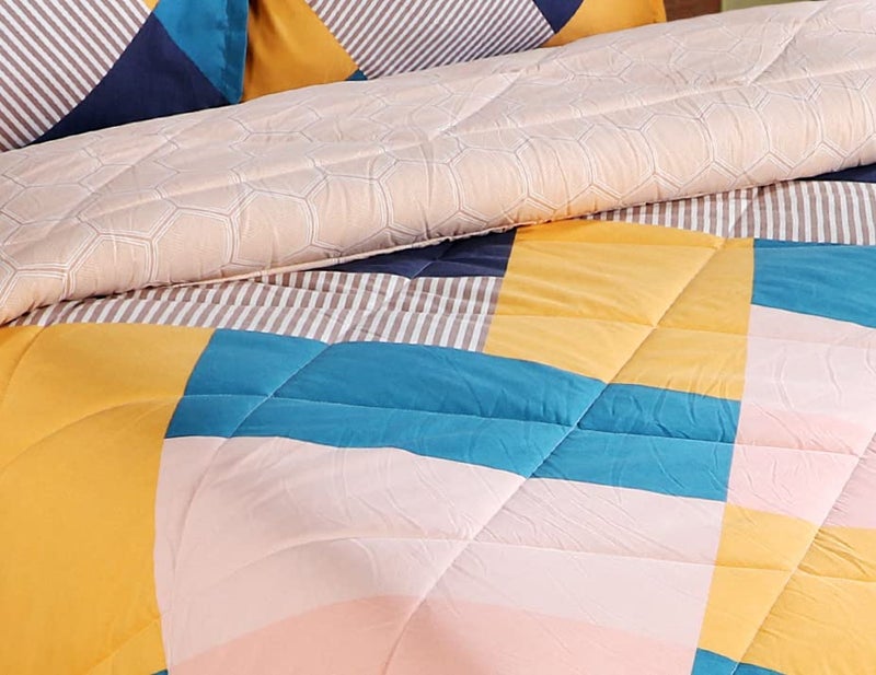 Floating Dreams Printed Double Comforter for AC Room (Cotton, Yellow) - Image 3