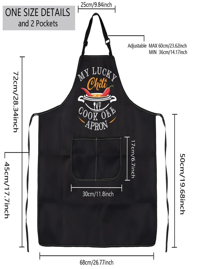 MBMSO Funny Chili Cook Off Champion Apron Chili Competition Chef Gifts My Lucky Chili Cook Off Apron Spicy Food Lovers Gifts (Lucky Chili Apron-b) - Image 2