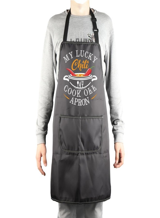 MBMSO Funny Chili Cook Off Champion Apron Chili Competition Chef Gifts My Lucky Chili Cook Off Apron Spicy Food Lovers Gifts (Lucky Chili Apron-b) - Image 4