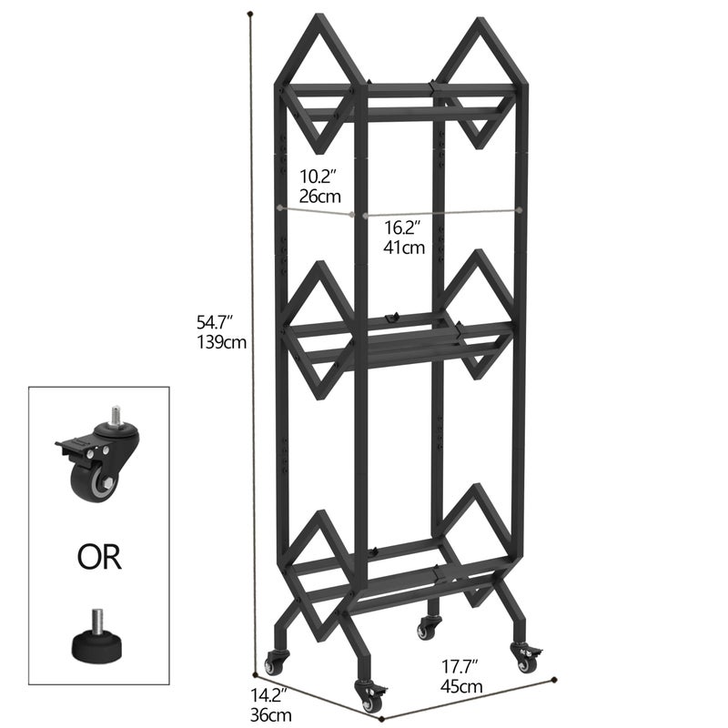 VENNQD Bookshelf Book Cart Rack Industrial Metal Bookcase 3 Tier Holder with Wheels Modern Stylish Design Magazines Files Album Recipe Book Storage Organizer for Sofa End Bed Beside (3 Tier) - Image 5