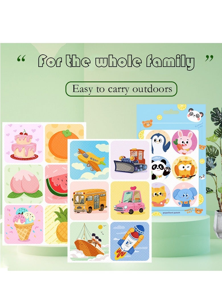 SYOSI Mosquito Repellent Stickers, 144 Pcs Natural Patches for Kids and Adults, DEET Free, Cartoon for Outdoor Camping Traveling Fishing  - Image 3