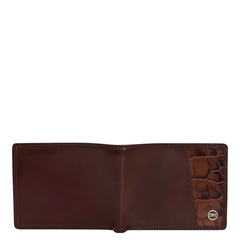Da Milano brown Brown Bifold Leather Mens Wallet for Men | Best Price UAE