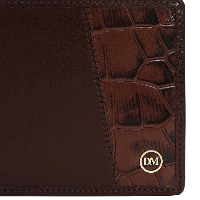 Da Milano brown Brown Bifold Leather Mens Wallet for Men | Best Price UAE