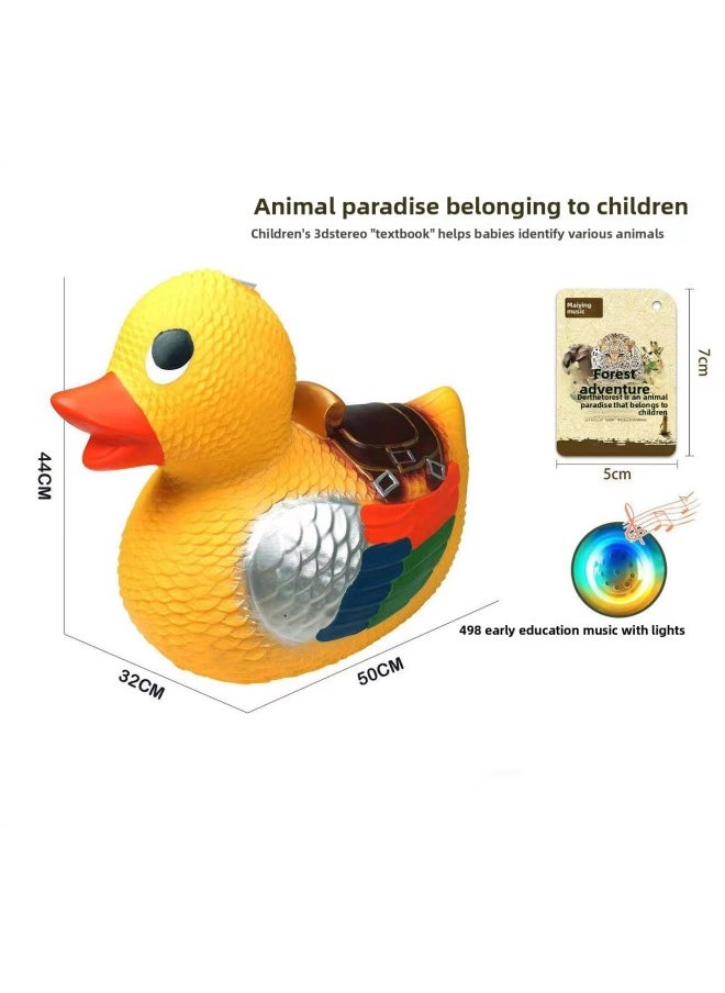 Generic - Riding Saddle Oversized Children's Simulation Soft Rubber Dinosaur Toy Model Big Yellow Duck Riding Animal Model-Color:609-34 (minimum Batch Of 6) - Image 1