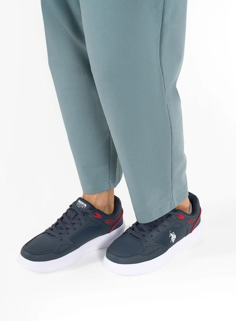 U.S. Polo Assn. Men's Navy Low-Top Sneakers - Lightweight Lace-Up Design, Comfortable for Everyday Outfits