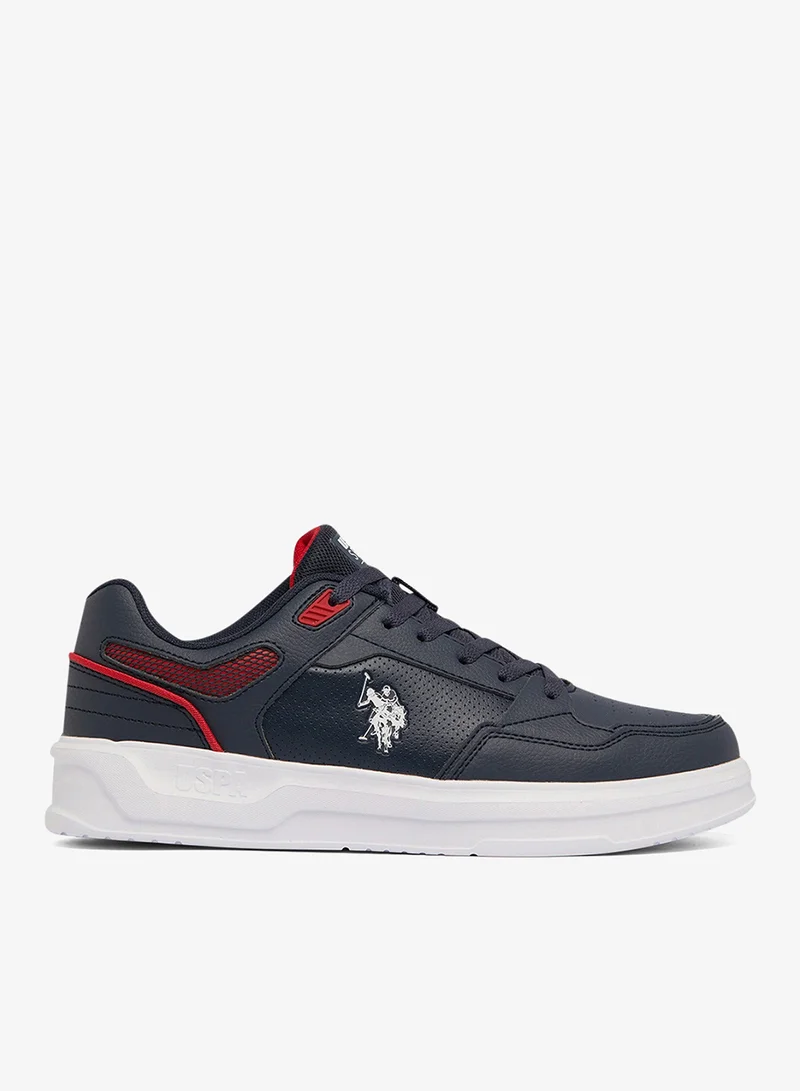 Men's Navy Low-Top Sneakers - Lightweight Lace-Up Design, Comfortable for Everyday Outfits