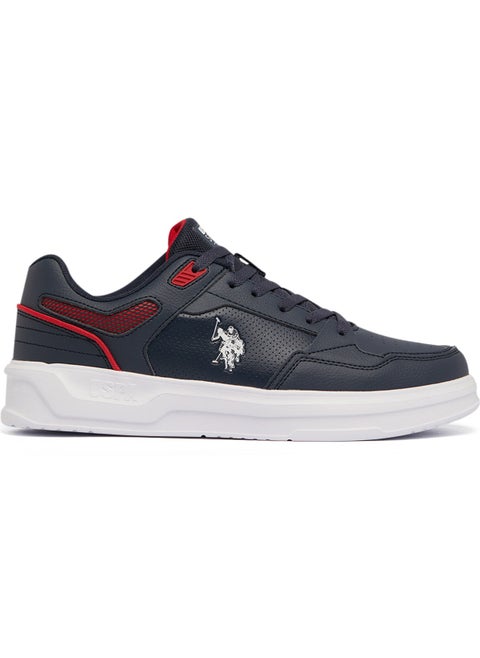 Men's Navy Low-Top Sneakers - Lightweight Lace-Up Design, Comfortable for Everyday Outfits