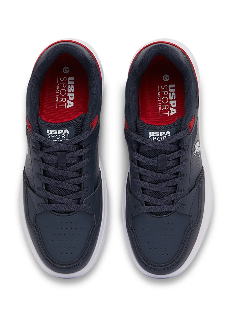 U.S. Polo Assn. Men's Navy Low-Top Sneakers - Lightweight Lace-Up Design, Comfortable for Everyday Outfits