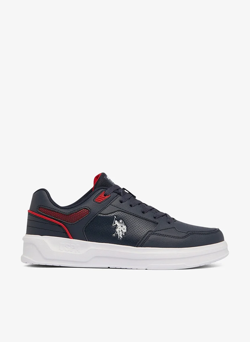 Men's Navy Low-Top Sneakers - Lightweight Shoes Lace-Up Design, Comfortable for Everyday Outfits