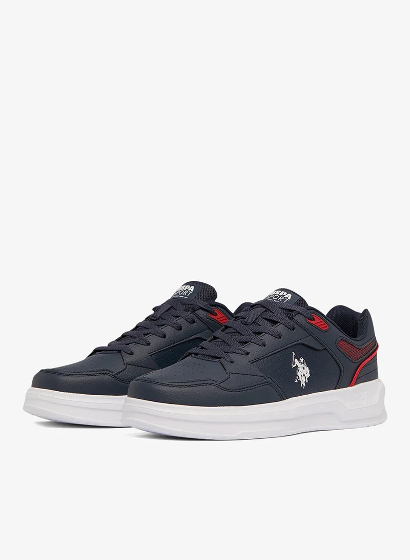 U.S. Polo Assn. Dark Blue/Black Men's Navy Low-Top Sneakers - Lightweight Shoes Lace-Up Design, Comfortable for Everyday Outfits for Men | Best Price UAE