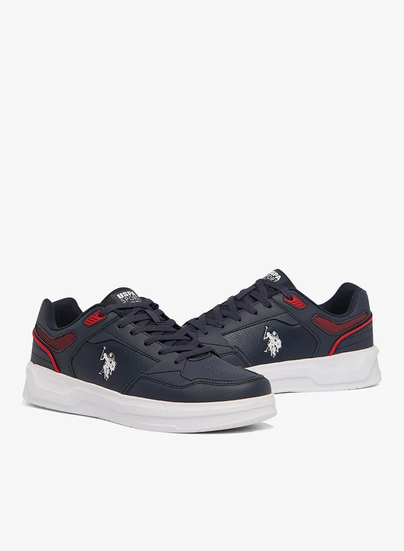 U.S. Polo Assn. Dark Blue/Black Men's Navy Low-Top Sneakers - Lightweight Shoes Lace-Up Design, Comfortable for Everyday Outfits for Men | Best Price UAE