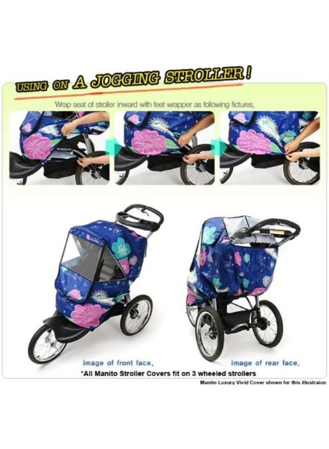 Manito Elegance Plus Stroller Weather Shield/Rain Cover, Blue - Image 5