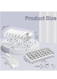 Vparty Ice Cube Tray with Lid and Bin – 64-Piece Easy-Release Ice Mold, 2 Trays for Whiskey, Cocktails, and Drinks – BPA-Free, Durable Plastic, Non-Stick, Stackable, Leak-Proof, Ideal for Freezer Use, Space-Saving, Dishwasher Safe, Perfect for Parties, Home Bar, and Beverage Cooling  - Image 4