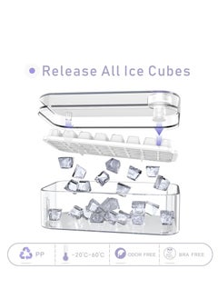 Vparty Ice Cube Tray with Lid and Bin – 64-Piece Easy-Release Ice Mold, 2 Trays for Whiskey, Cocktails, and Drinks – BPA-Free, Durable Plastic, Non-Stick, Stackable, Leak-Proof, Ideal for Freezer Use, Space-Saving, Dishwasher Safe, Perfect for Parties, Home Bar, and Beverage Cooling  - Image 5