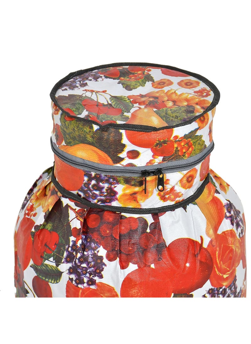 Kuber Industries Kuber Industries Fruit Printed StainDustWater Proof PVC Lpg Gas Cylinder Cover MulticolourHS43KUBMART25618  - Image 3