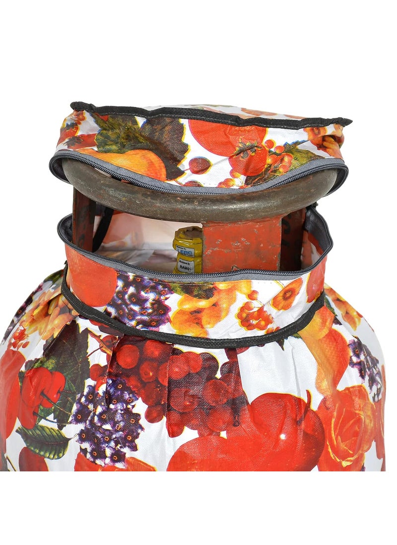 Kuber Industries Kuber Industries Fruit Printed StainDustWater Proof PVC Lpg Gas Cylinder Cover MulticolourHS43KUBMART25618  - Image 4