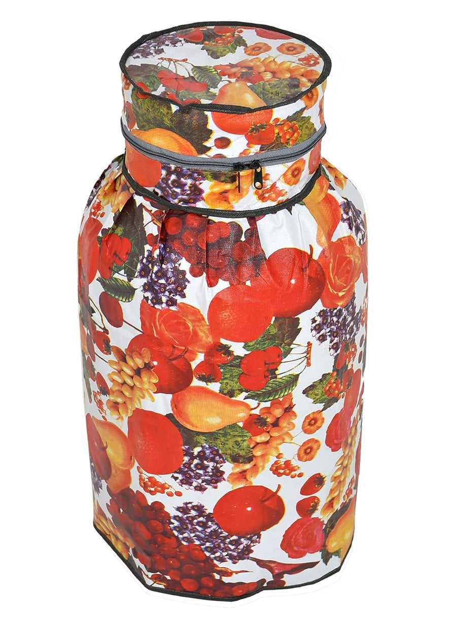 Kuber Industries Kuber Industries Fruit Printed StainDustWater Proof PVC Lpg Gas Cylinder Cover MulticolourHS43KUBMART25618  - Image 2