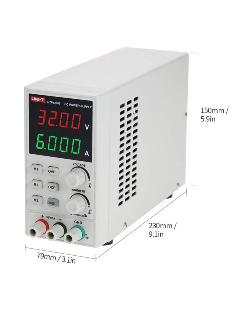 UNI-T - UNI-T UTP1306 DC Power Supply, Variable Adjustable Bench Type, 0-30V 0-6A Output with Precise Voltage and Current Control - Image 1