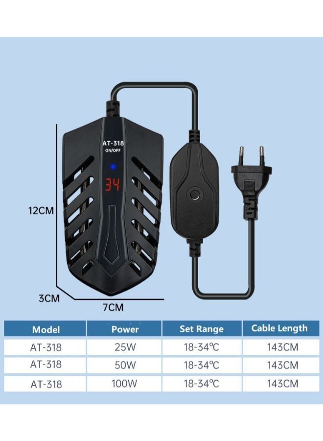 Generic Digital Aquarium Heater Turtle heating rod low water level automatic constant temperature  - Image 3