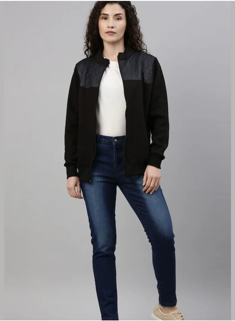 Campus Sutra High Neck Bomber Jacket
