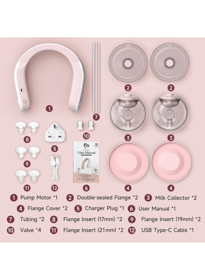 بيلا بيبي مضخة الثدي القابلة للارتداء من بيلا بيبي، مضخة ثدي كهربائية مزدوجة بدون استخدام اليدين، مزودة بتقنية تدفئة الرقبة. 3 أوضاع و9 مستويات، شفط فعال، محمولة وغير ظاهرة، مانعة للتسرب وهادئة. حواف بقطر 24 مم. - Image 3