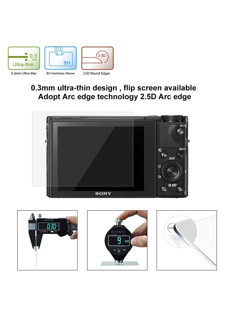 Beauenty Screen Protector Compatible with Sony ZV1F ZV-1 ZV1 ZV1 II ZV-E10 ZVE10 Mirrorless Camera Camera Full-Frame Camera 9H Tempered Glass Anti-Bubble Anti-scratch Anti-fingerprint - Image 2