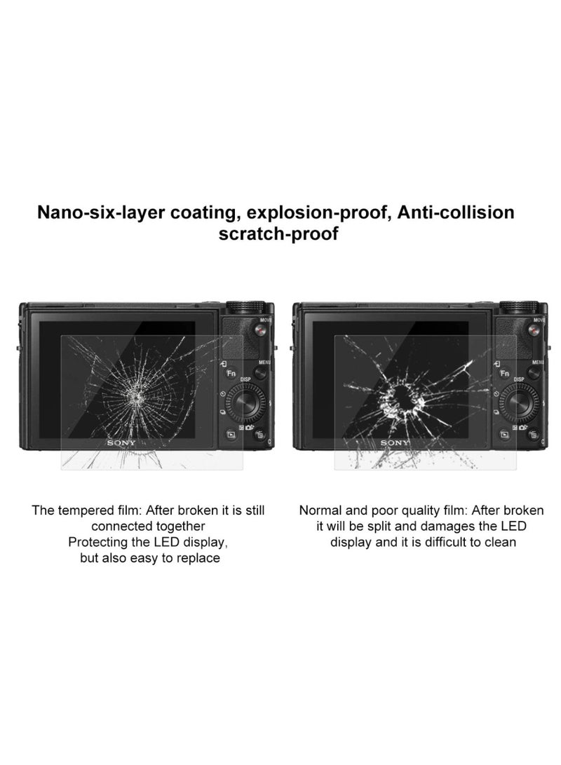 Beauenty Screen Protector Compatible with Sony ZV1F ZV-1 ZV1 ZV1 II ZV-E10 ZVE10 Mirrorless Camera Camera Full-Frame Camera 9H Tempered Glass Anti-Bubble Anti-scratch Anti-fingerprint - Image 4