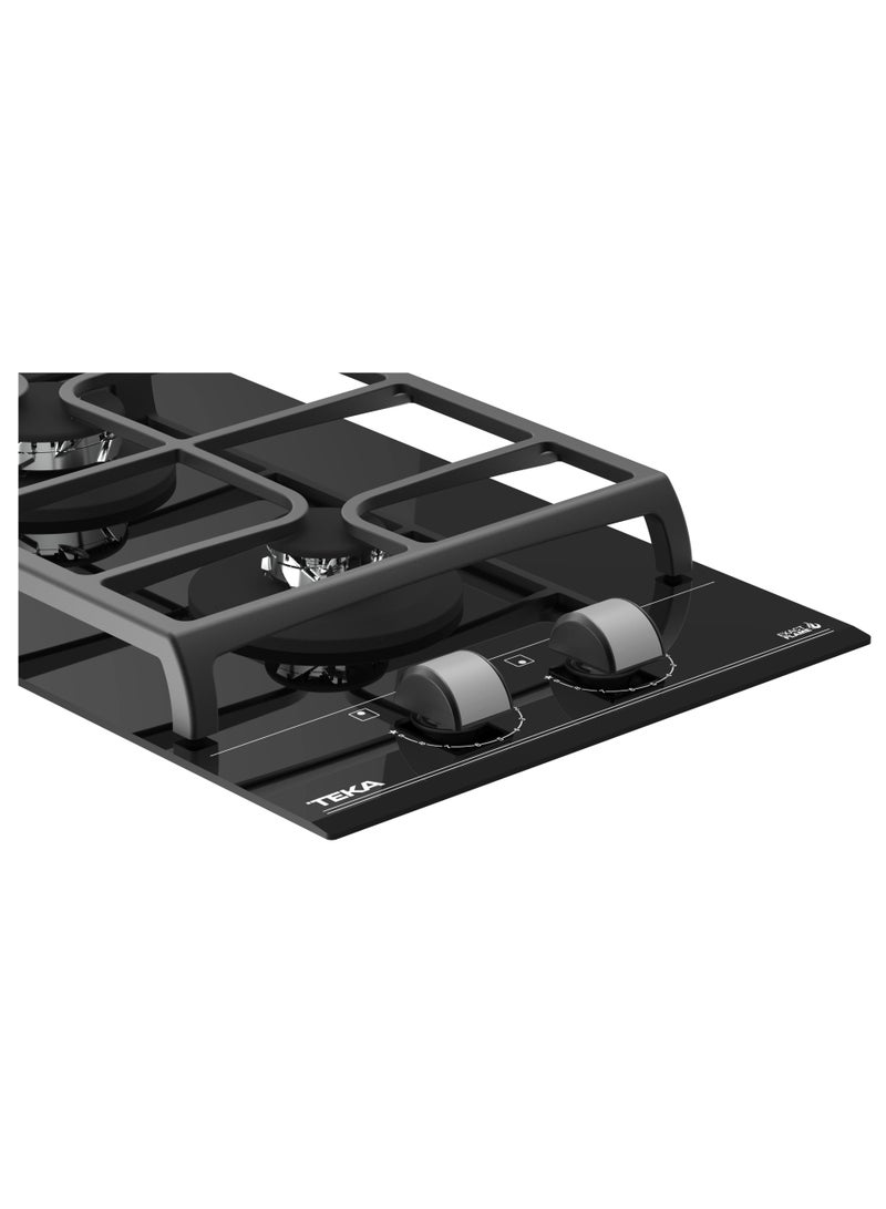 TEKA GZC 32309 XB Modular Gas On Glass Hob With Exact Flame Cast Iron Grids And 2 Cooking Zones - Made In Europe 112570180 Black - Image 3