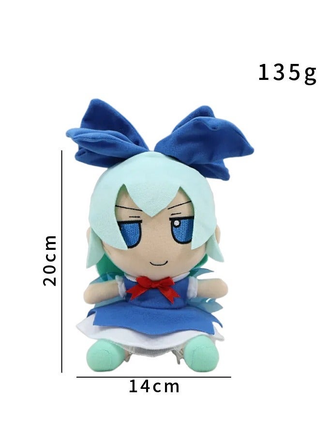 general Cirno Plush Doll 20cm Touhou Project Cute Stuffed Animal Toy for Kids Fans Collection and Home Decoration - Image 3