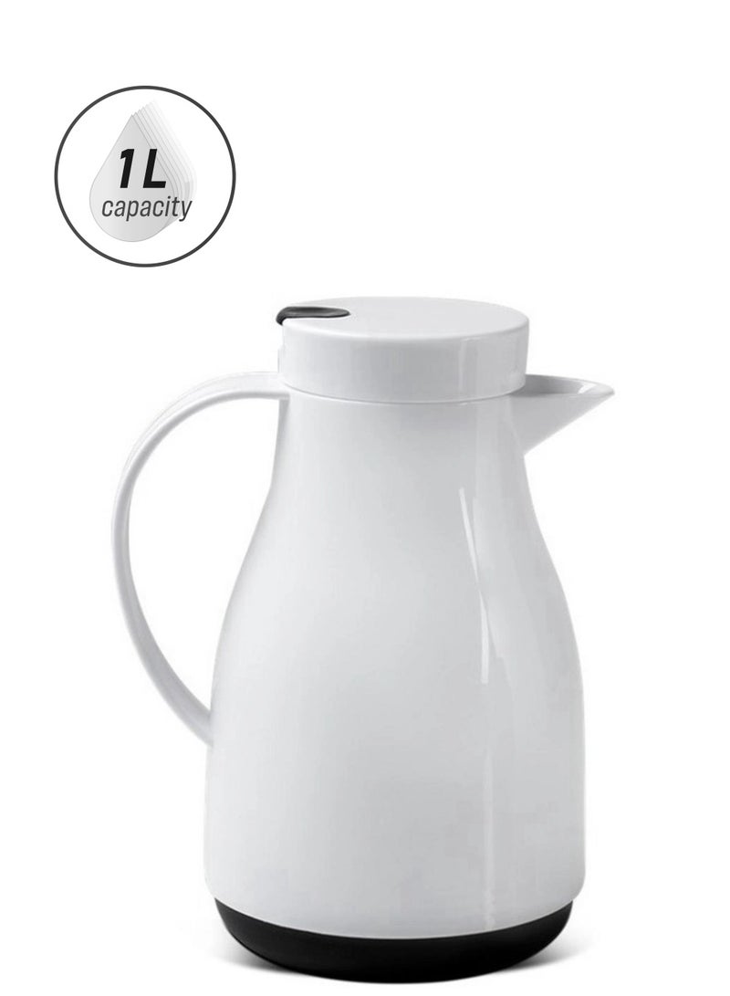 BASURRAH 1-Liter Thermal Flask – Elegant Design with Insulation Keeps Drinks Hot up to 12 Hours and Cold up to 24 Hours, Perfect for Coffee, Tea, and Cold Beverages at Home, Office, or Travel - Image 2